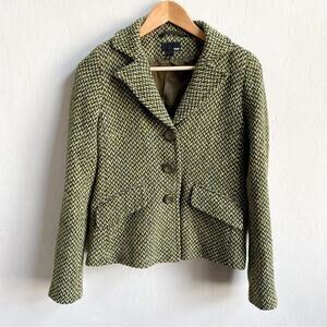 H&M Green‎ Tweed Wool Jacket